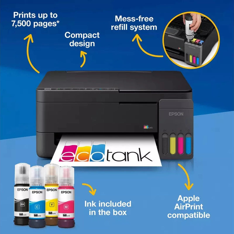 Epson Ecotank All In One Inkjet Printer - Black | ET-2910