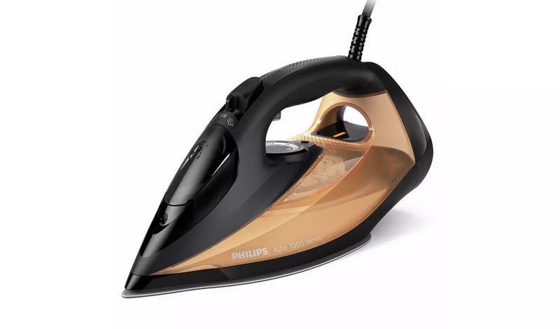 Philips 7000 Series HV SteamGlide Elite 2800w Steam Iron - Black/Gold | DST7040/80