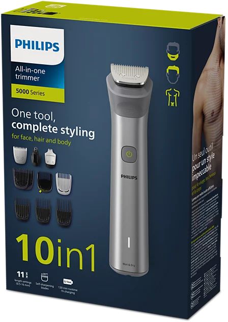 Philips Series 5000 10-In-1 Trimmer - Silver | MG5920/15