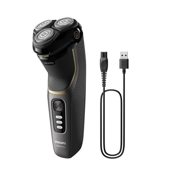 Philips 3000 Series Wet & Dry Electric Shaver - Black/Deep Blue | S3144/ 00