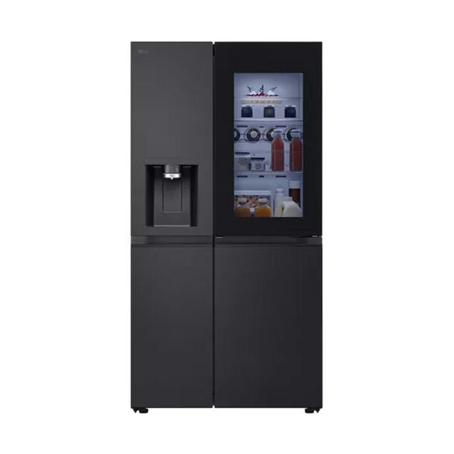 LG InstaView American Style Fridge/Freezer - Black | GSXE80EVBE.AEVQLGU