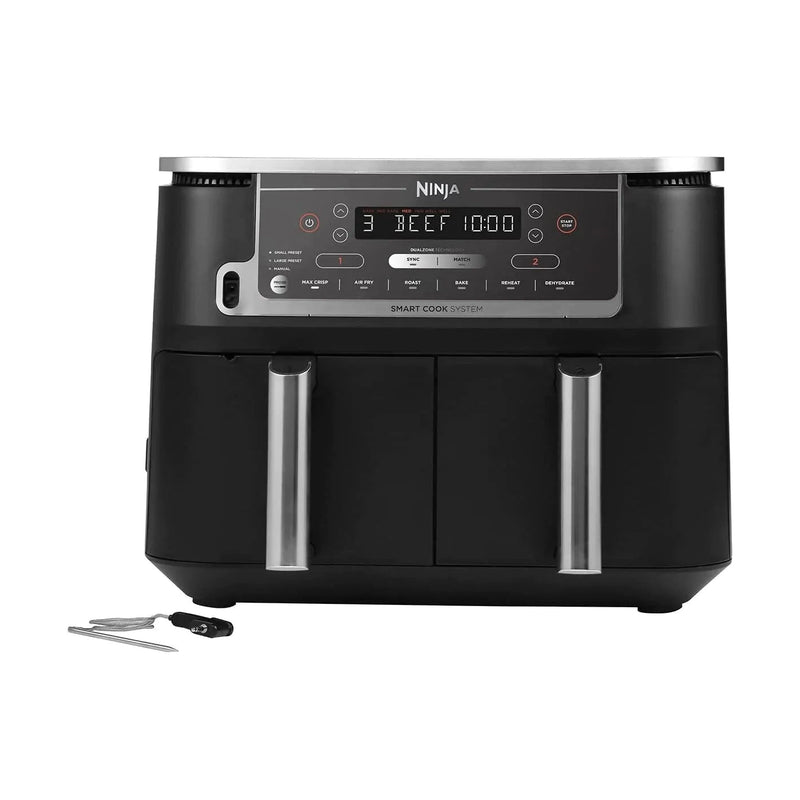 Ninja 9.5L Dual Zone Air Fryer With Probe - Black | AF451UK