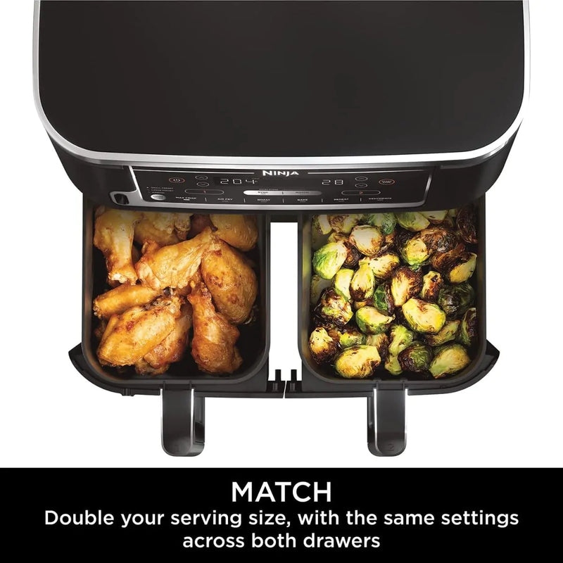 Ninja 9.5L Dual Zone Air Fryer With Probe - Black | AF451UK