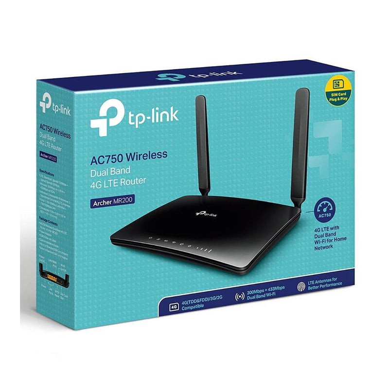 TP Link Wireless Dual Band 4G LTE Router | Archer MR200