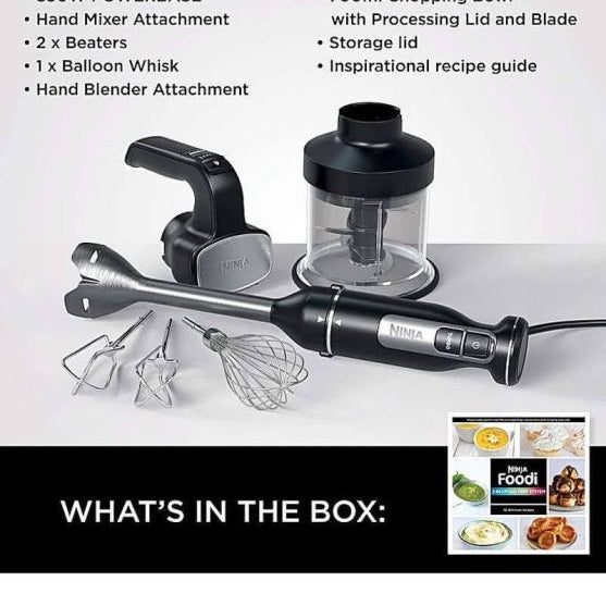 Ninja Foodi 3-in-1 Hand Blender, Mixer & Chopper | CI100UK
