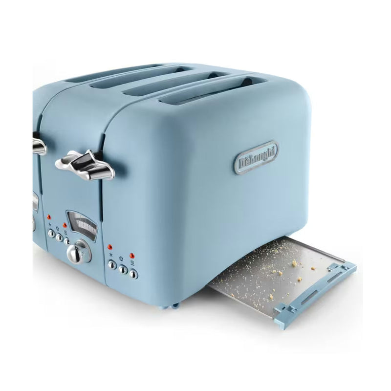 DeLonghi Argento 4 Slice Blue Toaster | CT04.AZ