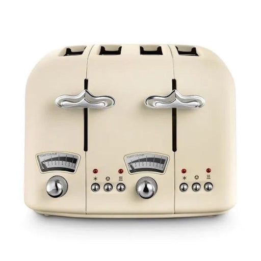 Delonghi Argento Flora Cream 4 Slice Toaster | CT04.BG