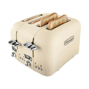 Delonghi Argento Flora Cream 4 Slice Toaster | CT04.BG