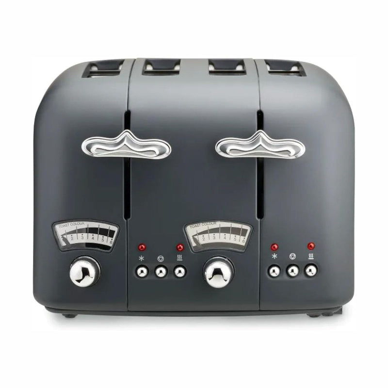 DeLonghi Argento Silva Grey 4 Slice Toaster | CT04.GY