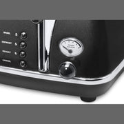 DeLonghi Icona Micalite 4 Slice Toaster - Black | CTOM4003.BK
