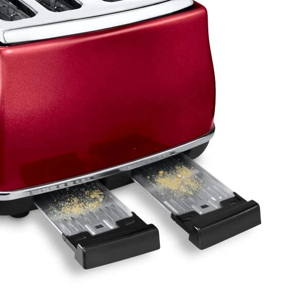 DeLonghi Icona Micalite 4 Slice Toaster - Red | CTOM4003.R