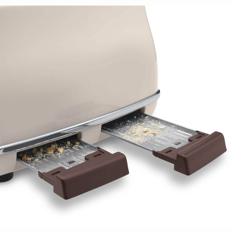 DeLonghi Icona Vintage Cream 4 Slice Toaster | CTOV4003.BG
