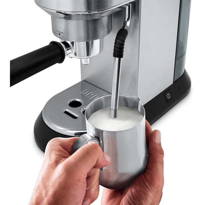 DeLonghi Dedica Arte Coffee Machine With Milk Frothing Function - Stainless Steel | EC885.M