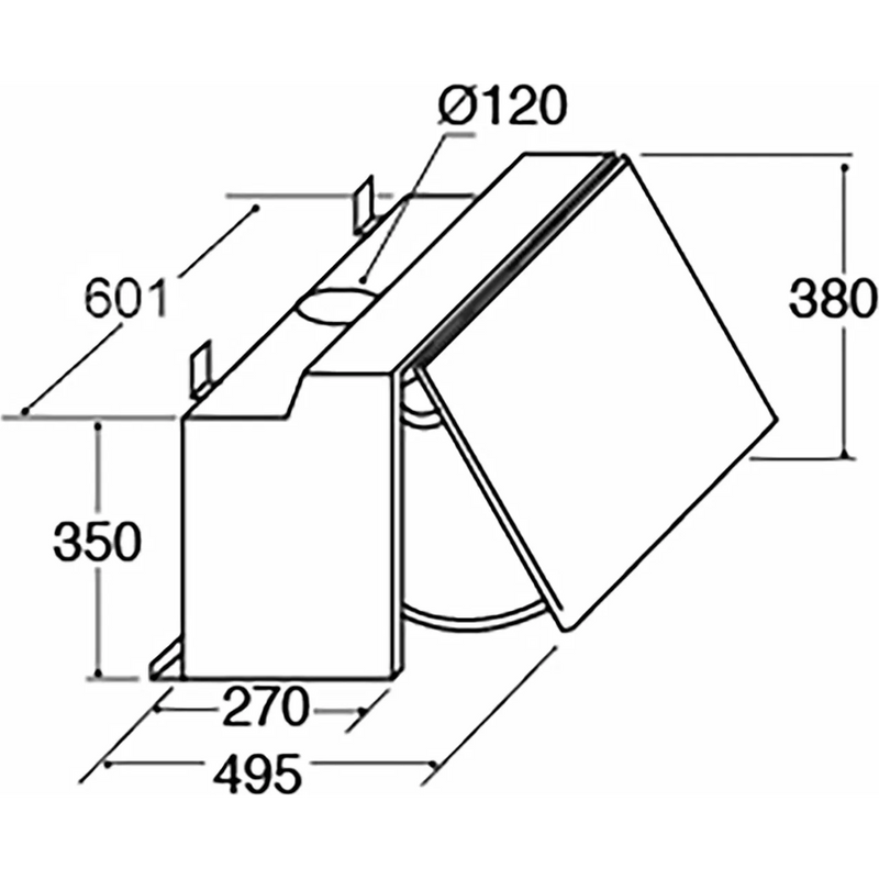 CDA EIN60SI 60cm Integrated Cooker Hood - Silver