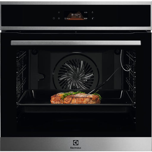 ELECTROLUX 71 ltrs.160 COOKING PROGS. RE-SET SINGLE OVEN BLACK / STAIINLESS STEEL TRIM