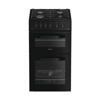 Hotpoint 50cm Freestanding Gas Cooker Black | HTG5GCB