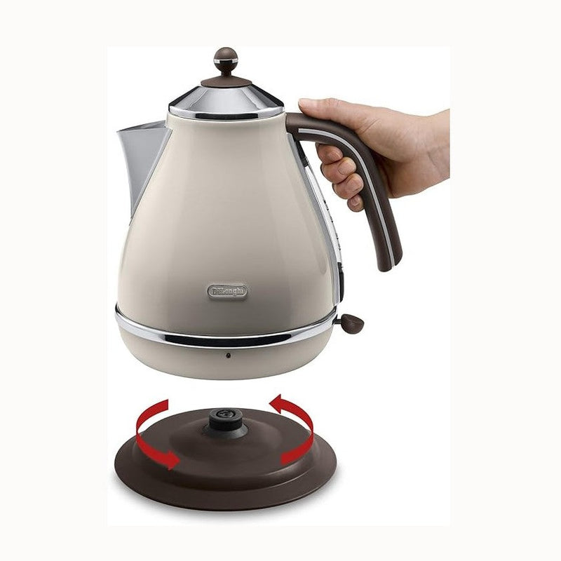 DeLonghi Icona Vintage Cream Kettle | KBOV3001.BG
