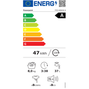 PowerPoint 8kg 1400rpm A Rated Washing Machine | P35148SKW-A