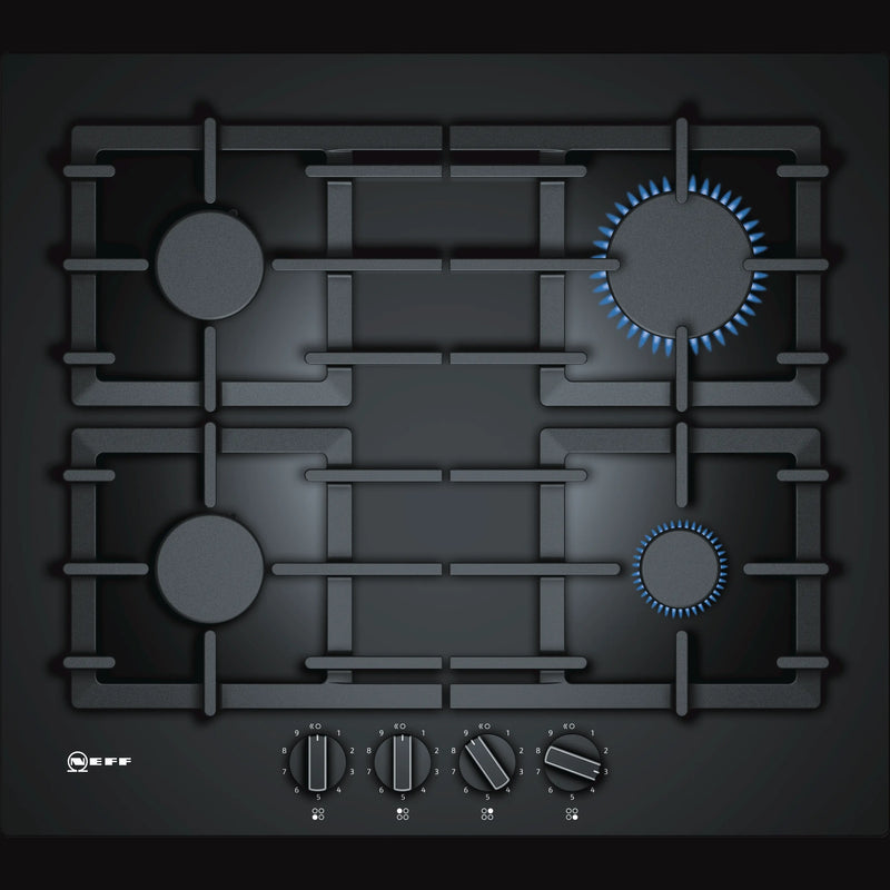 Neff T26CS49S0 N70 59cm 4 Burner Gas Hob Black