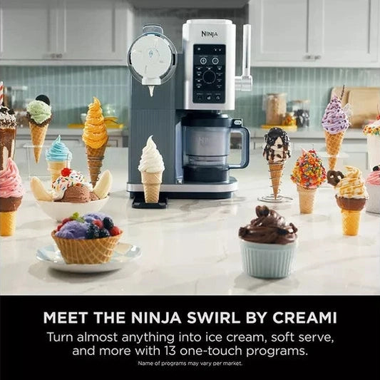 Ninja Swirl by CREAMi 13 in 1 Soft Serve and Ice Cream Maker | NC701UK