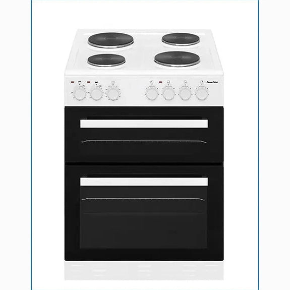 PowerPoint 60cm Cooker With Solid Top Hob - White | P06E2S1W