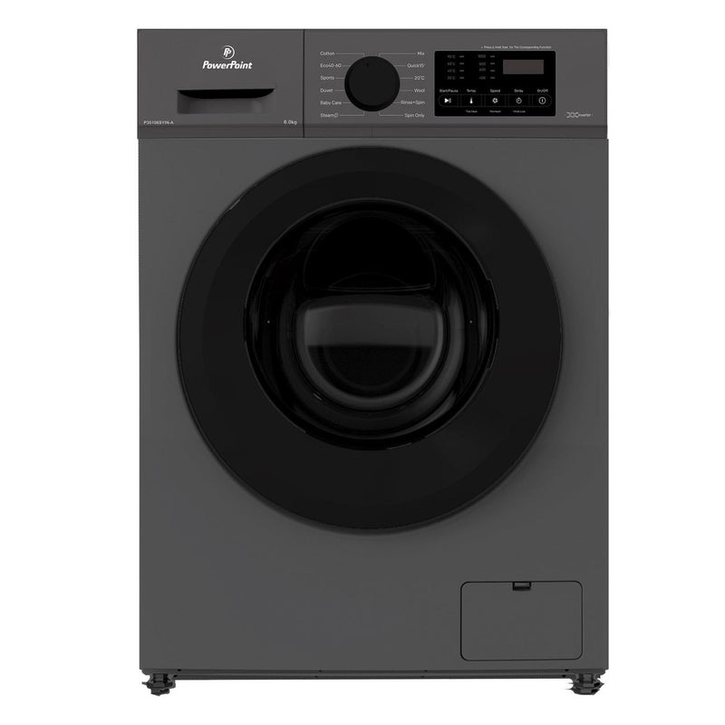 PowerPoint 6kg Washing Machine 1000rpm - Inox | P35106SYIN-A
