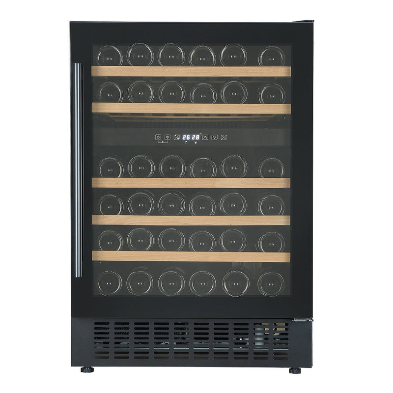 PowerPoint 46 Bottle Dual Zone Wine Cooler - Black Glass | P3946HDZ