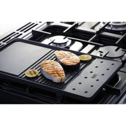 Rangemaster Classic 90cm Dual Fuel Range Cooker - Gloss Black with Chrome Trim | CL90DFPGBL/CM1