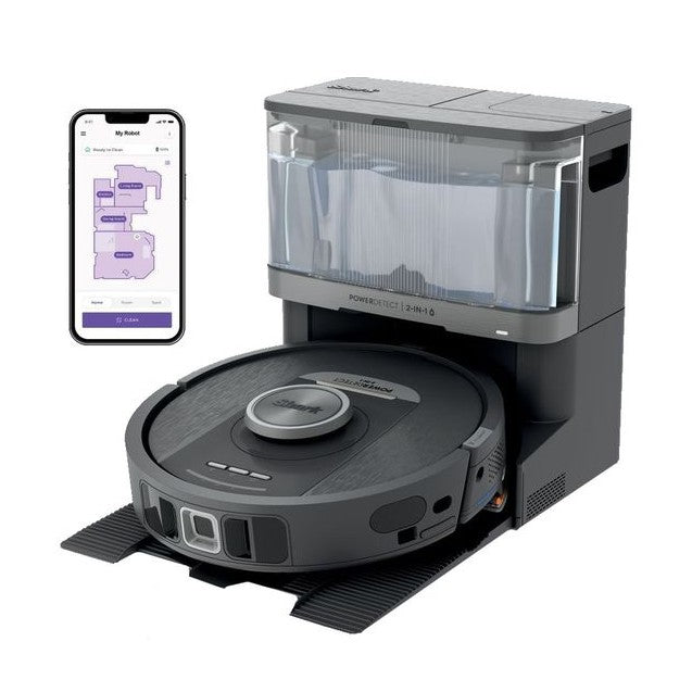 Shark PowerDetect NeverTouch 2-In-1 Self-Empty & Self-Refill Robot Vacuum & Mop Cleaner - Black/Silver | RV2800YEUK