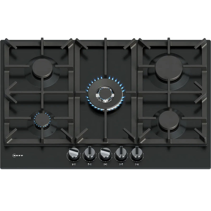 Neff N 70 75cm 5 Burner Gas Hob Black Enamel | T27CIQ8S0| 38979