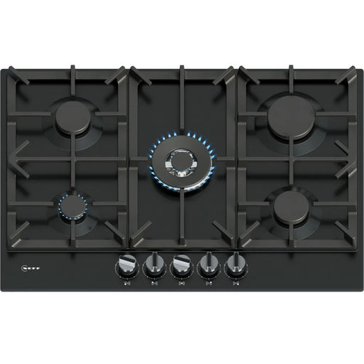 Neff N 70 75cm 5 Burner Gas Hob Black Enamel | T27CIQ8S0| 38979