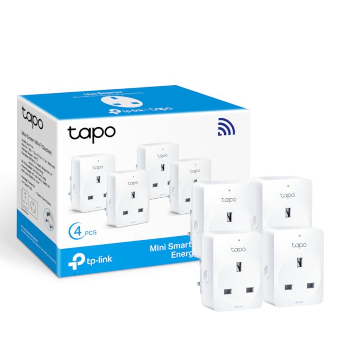 TP Link Tapo 4 Pack Mini Smart WiFi Plug |  TAPOP1104PK