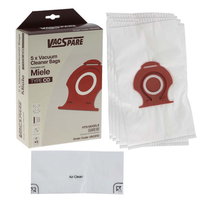 Vacspare Type CO Microfibre Vacuum Bags Compatible With M1 Alt to 12557080 | VAC610