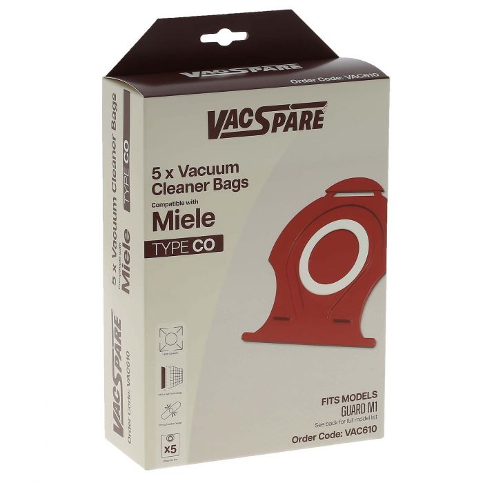 Vacspare Type CO Microfibre Vacuum Bags Compatible With M1 Alt to 12557080 | VAC610