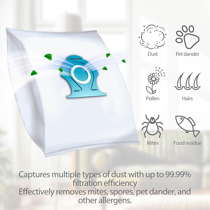 Vacspare Type TU Microfibre Vacuum Bags Compatible With Miele Guard L1, S1 Alt To 12557060 | VAC612