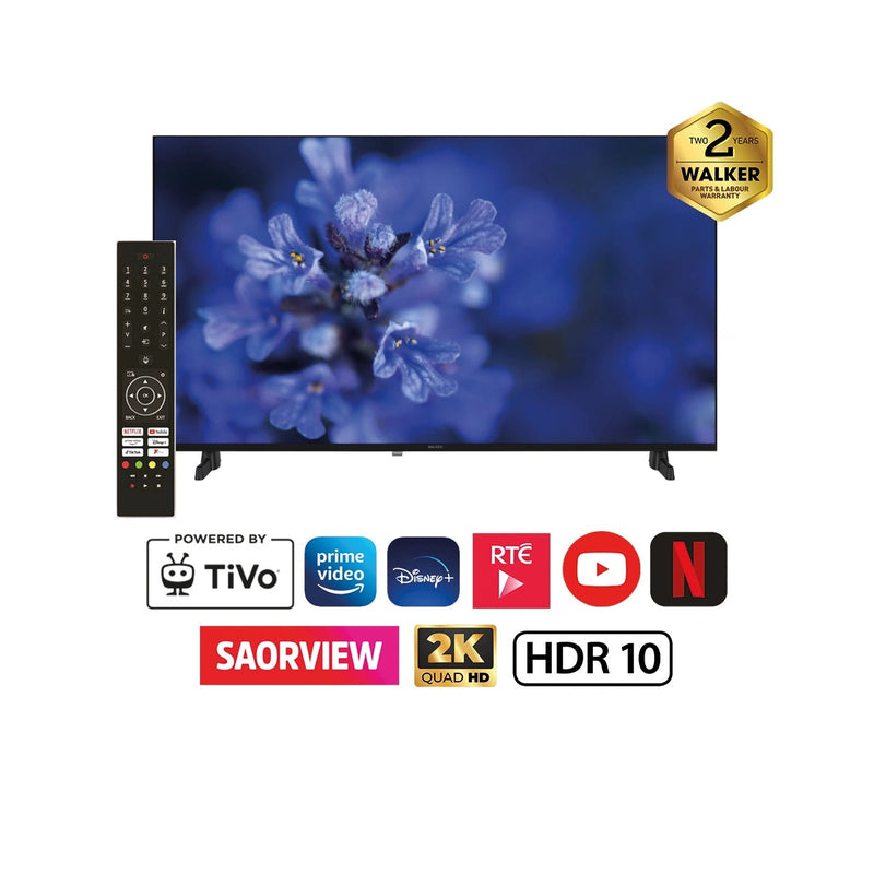 Walker 40-inch Full HD Smart TV with TiVo, Satellite Tuner & Saorview - Black | WPSBF2K40252
