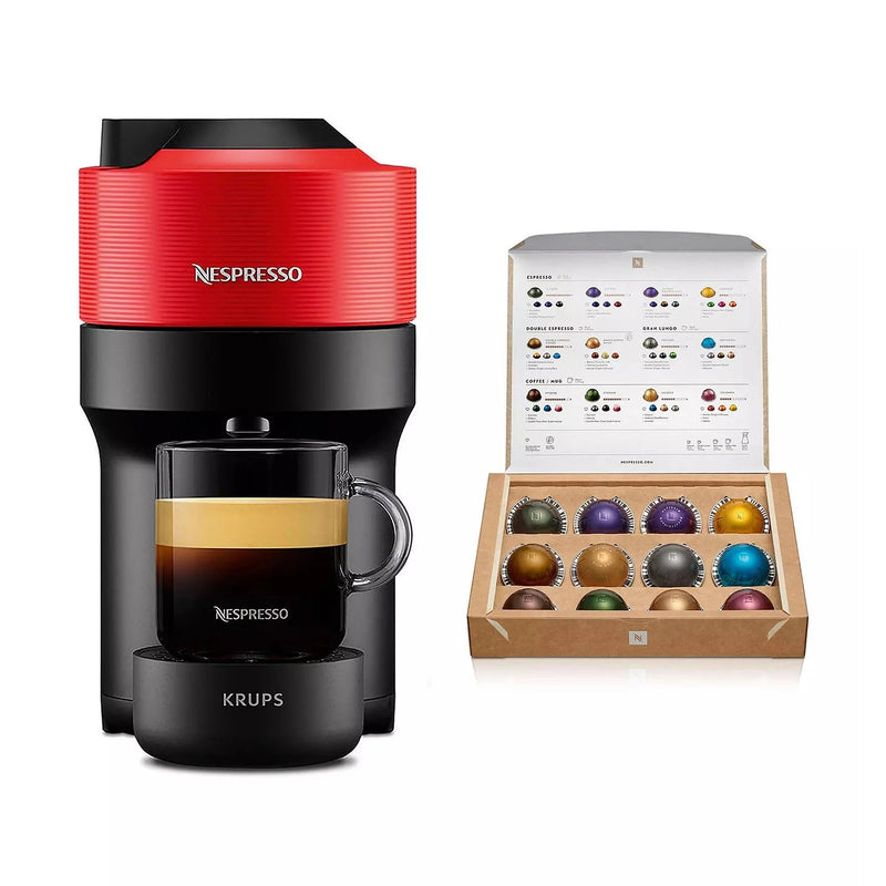 Krups Nespresso Vertuo Pop Coffee Pod Machine Red | XN920540