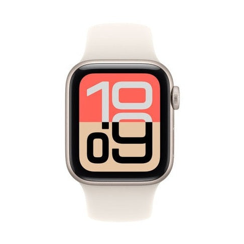 Apple Watch SE 3Â GPS 40mmÂ Starlight Aluminium Case with Starlight Sport Band - M/L | MEH54MP/A