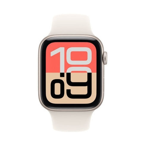 Apple Watch SE 3Â GPSÂ 44mmÂ Starlight Aluminium Case with Starlight Sport Band - S/M | MEHG4MP/A