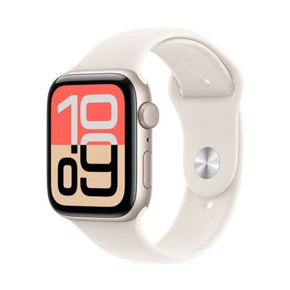 Apple Watch SE 3Â GPSÂ 44mmÂ Starlight Aluminium Case with Starlight Sport Band - S/M | MEHG4MP/A