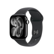 Apple Watch Series 11Â GPSÂ 42mmÂ Jet Black Aluminium Case with Black Sport Band - S/M | MEQT4MP/A