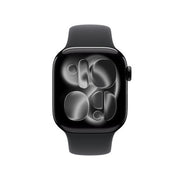 Apple Watch Series 11Â GPSÂ 42mmÂ Jet Black Aluminium Case with Black Sport Band - S/M | MEQT4MP/A