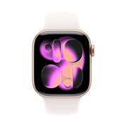 Apple Watch Series 11Â GPSÂ 42mmÂ Rose Gold Aluminium Case with Light Blush Sport Band - S/M | MEU04MP/A