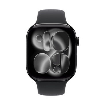 Apple Watch Series 11Â GPSÂ 46mmÂ Jet Black Aluminium Case with Black Sport Band - M/L | MEUX4MP/A