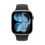 Apple Watch Series 11Â GPSÂ 46mmÂ Space Grey Aluminium Case with Black Sport Band - M/L | MEV44MP/A