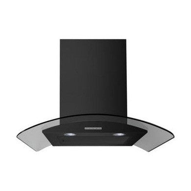 Belling 60cm Curved Glass Hood - Black | CHIM604GBLK