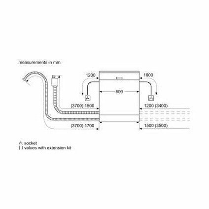 Bosch Serie 4 60cm Integrated Dishwasher 14 Place | SMV4HVX00G