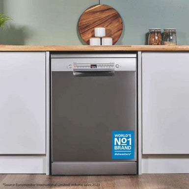 Bosch Series 2 14 Place Free Standing Dishwasher 60cm - Brushed steel | SMS2HVI67G
