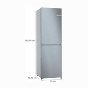 Bosch Series 2 Total No Frost free-standing fridge-freezer with freezer at bottom - Stainless steel | KGN27NLEAG
