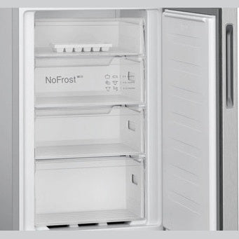 Bosch Series 2 Total No Frost free-standing fridge-freezer with freezer at bottom - Stainless steel | KGN27NLEAG